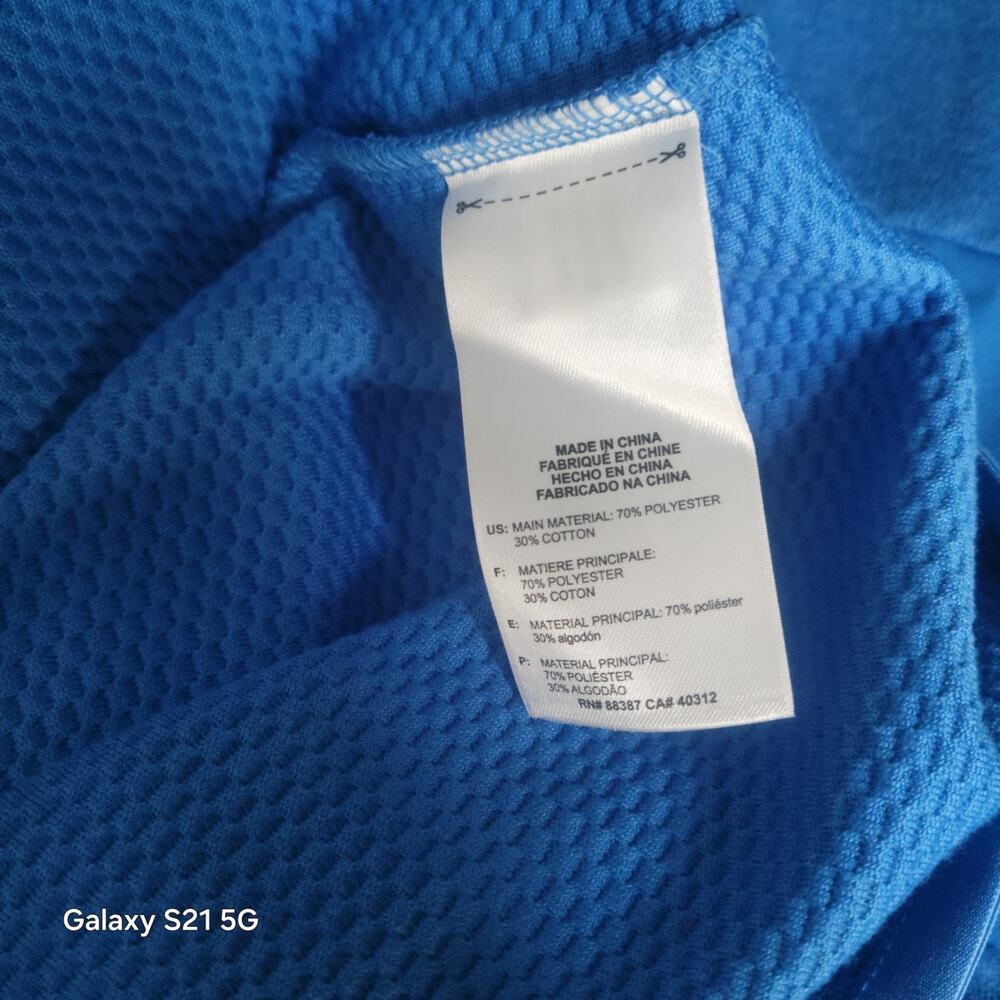 ADIDAS 1/4 Zip Long Sleeve Soft Jacket Blast-Blue Men's M ADI CLBPRFQZLYR - Picture 7 of 11